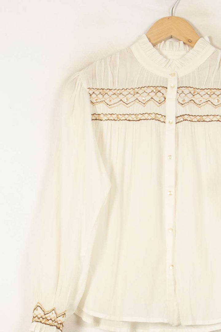 Blouse Blanche - Taille S/36 de la marque Louise Misha | PARAD56221 - Vendu par Paradigme - Image 3