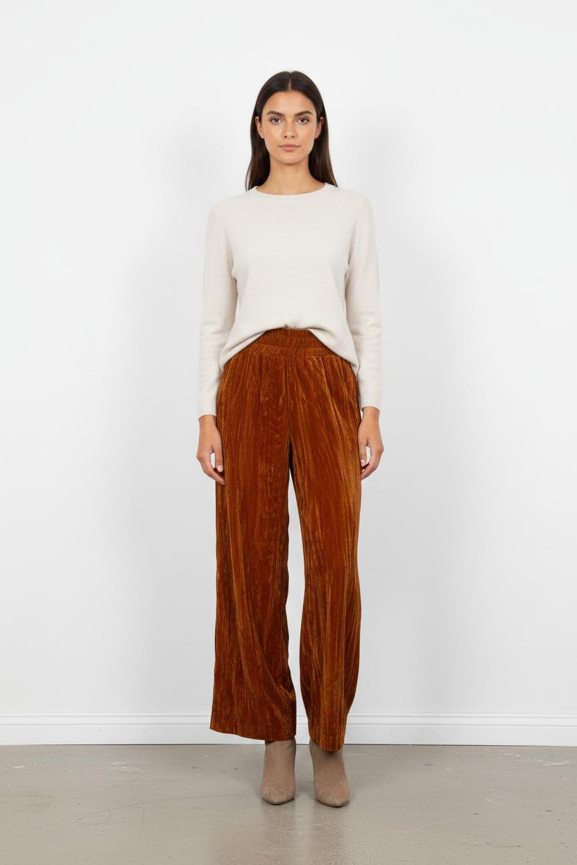 Pantalon Large Marron - Taille S/36