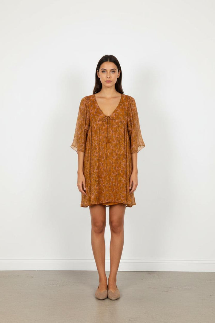 Robe Courte Orange et Rose - Taille S/36