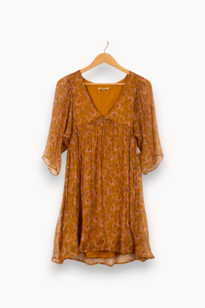 Robe Courte Orange et Rose - Taille S/36 de la marque Louise Misha | PARAD56253 - Vendu par Paradigme - Image 2