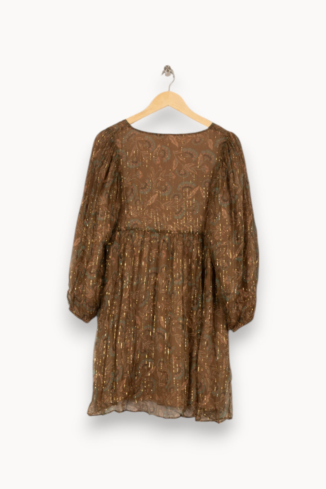 Robe Courte Marron et Dorée - Taille L/40 de la marque Louise Misha | PARAD56258 - Vendu par Paradigme - Image 4