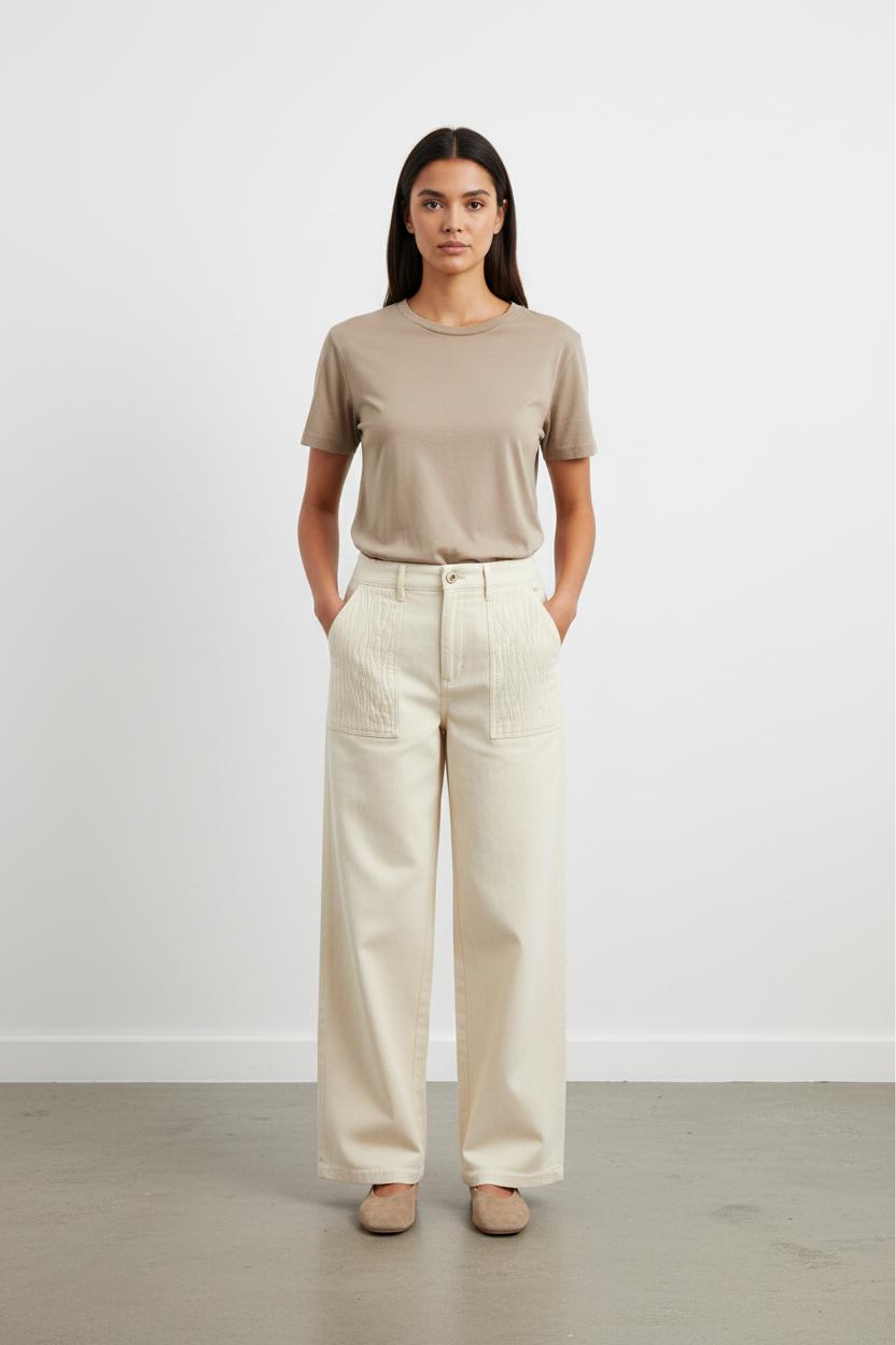 Pantalon Large Blanc - Taille S/36