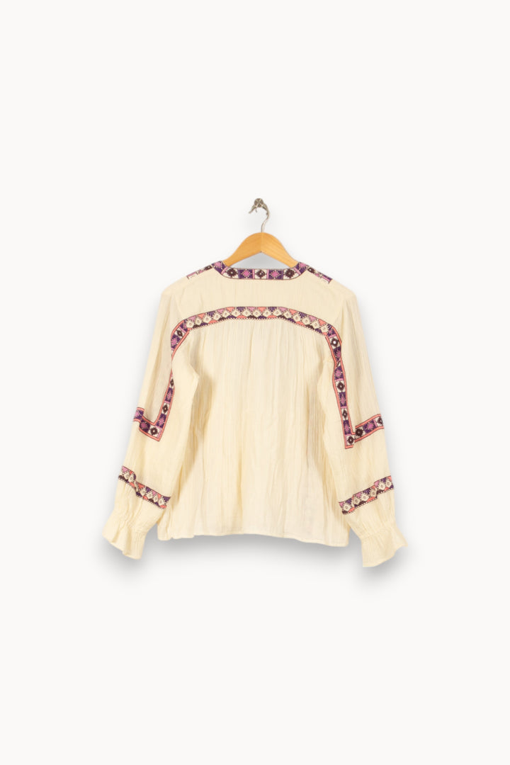 Blouse Écrue et Violette - Taille S/36 de la marque Louise Misha | PARAD56262 - Vendu par Paradigme - Image 4