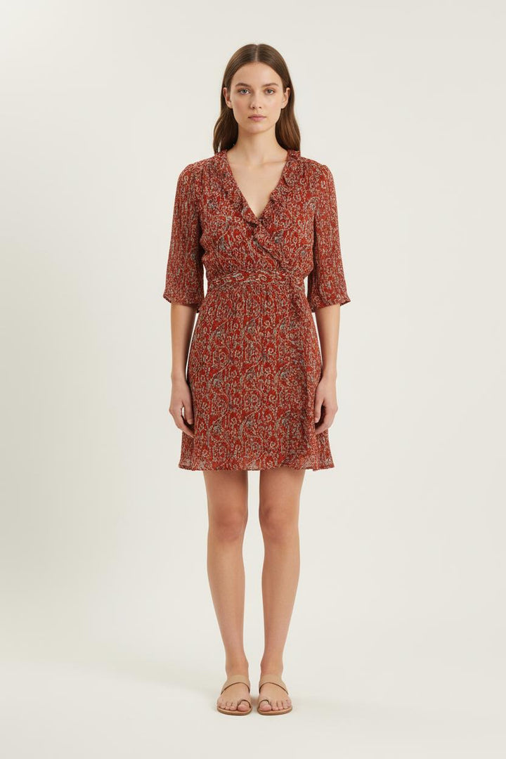 Robe Portefeuille Orange - Taille S/36 de la marque ba&sh | PARAD56287 - Vendu par Paradigme - Image 1