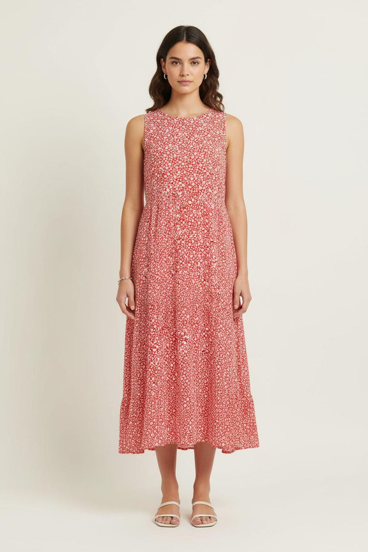 Robe Midi Rouge et Blanche - Taille S/36 de la marque Sézane | PARAD56292 - Vendu par Paradigme - Image 1