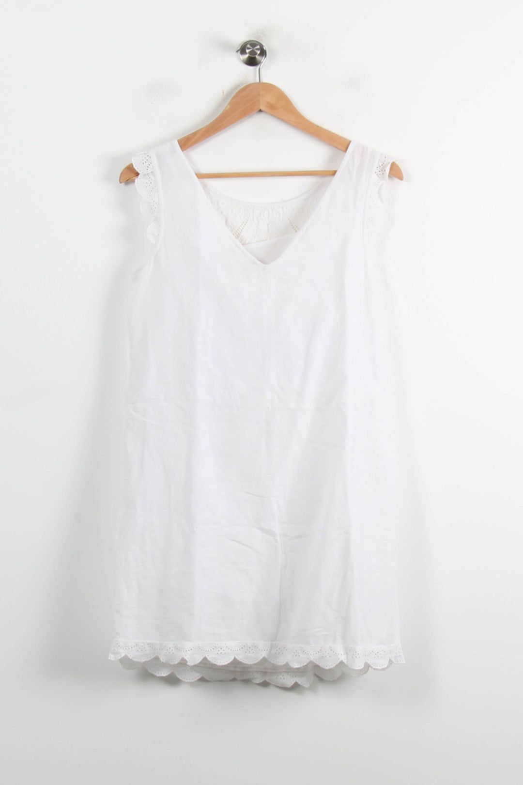Robe Brodée Blanche - Taille S/36 de la marque Sézane | PARAD56296 - Vendu par Paradigme - Image 4