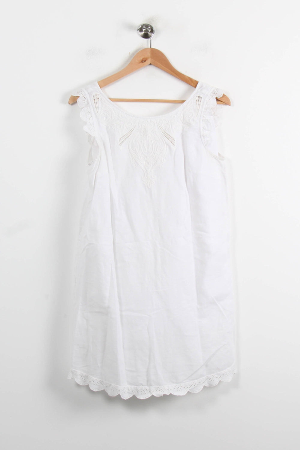 Robe Brodée Blanche - Taille S/36 de la marque Sézane | PARAD56296 - Vendu par Paradigme - Image 2