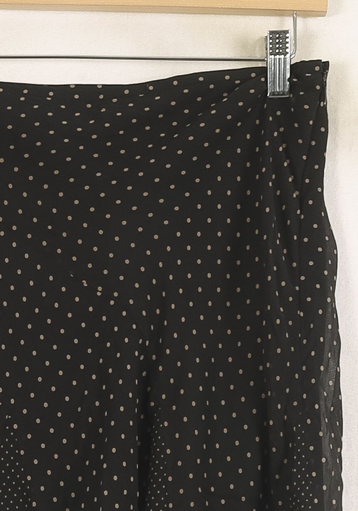Jupe Longue Noire à Pois Beiges - Taille M/38 de la marque Caroll | PARAD56328 - Vendu par Paradigme - Image 3