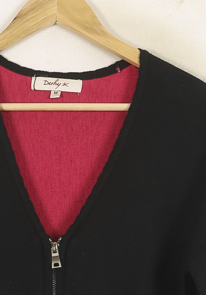 Gilet Noir et Rouge - Taille M/38 de la marque Derhy | PARAD56334 - Vendu par Paradigme - Image 3