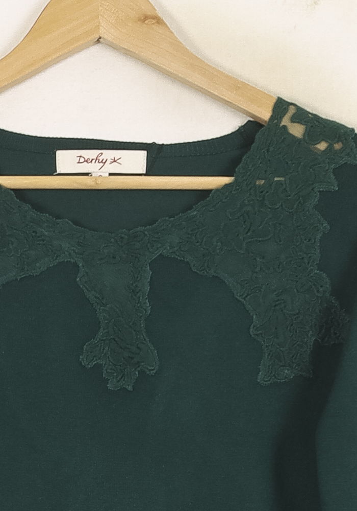 Pull Vert - Taille S/36 de la marque Derhy | PARAD56344 - Vendu par Paradigme - Image 3