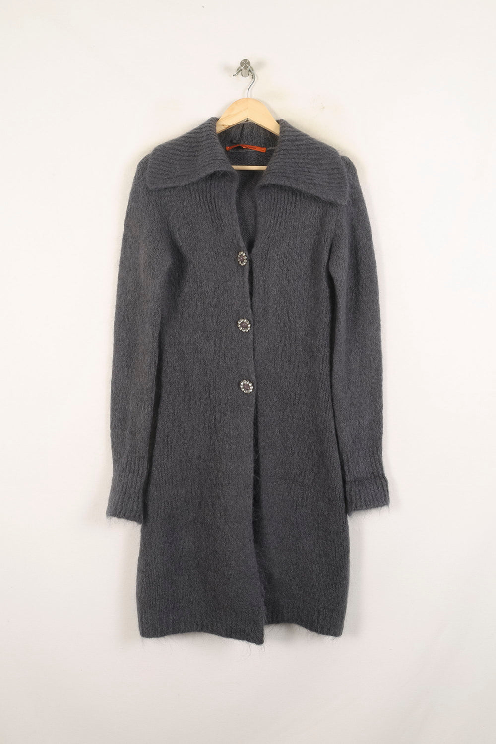 Gilet Long Gris - Taille L/40 de la marque La Fée Maraboutée | PARAD56346 - Vendu par Paradigme - Image 2