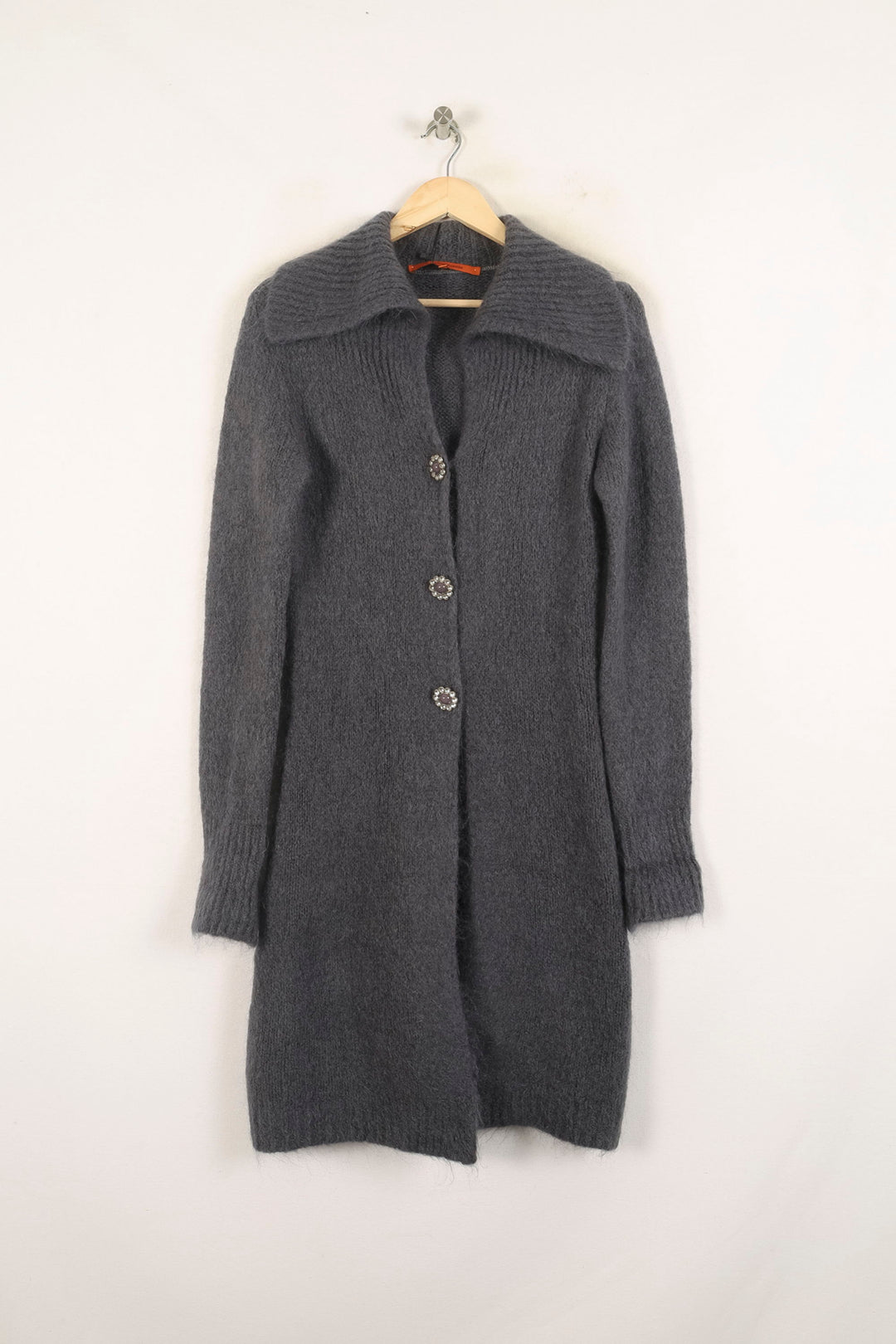 Gilet Long Gris - Taille L/40 de la marque La Fée Maraboutée | PARAD56346 - Vendu par Paradigme - Image 2