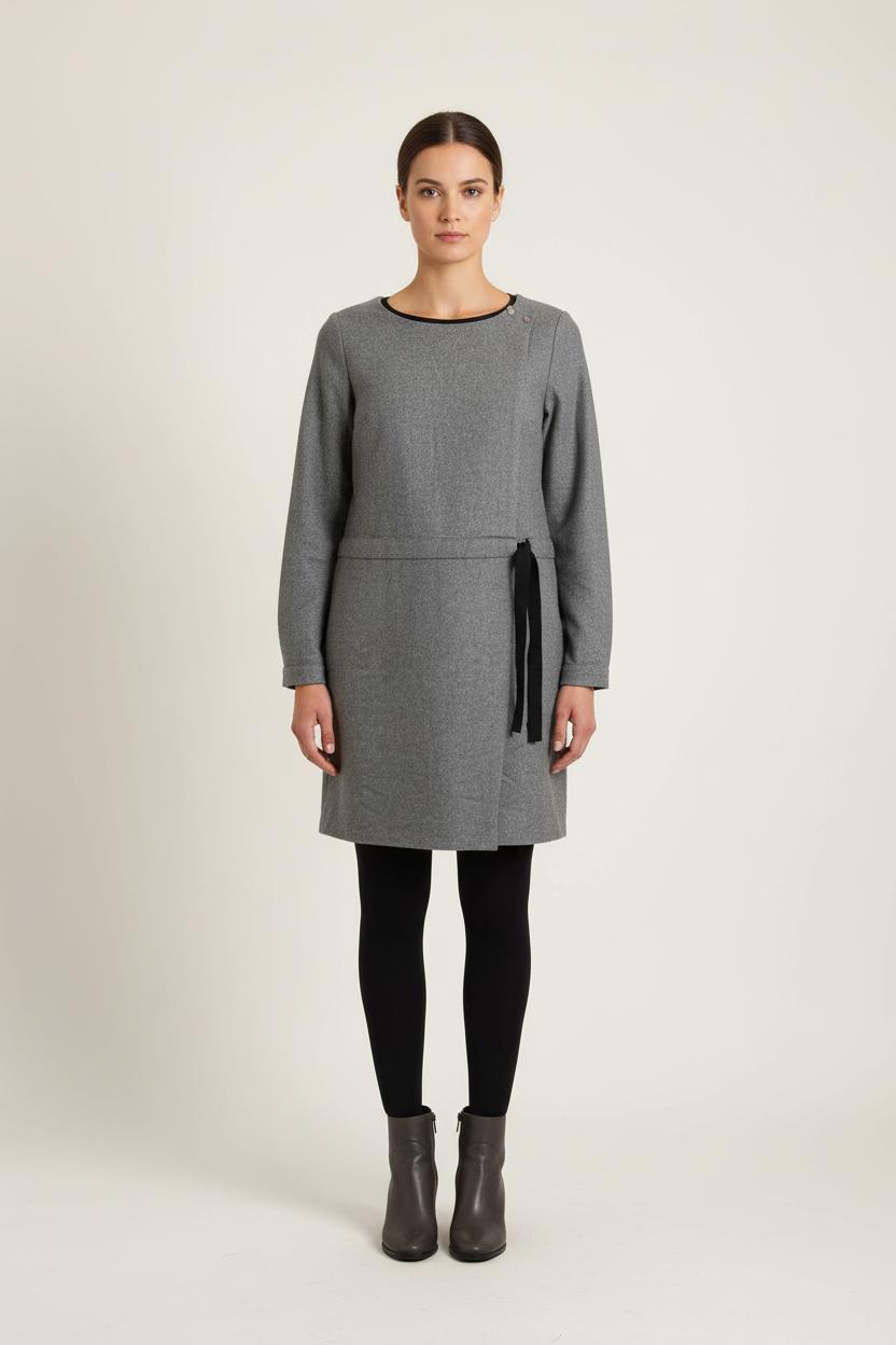 Robe droite grise - Taille S/36 de la marque Sézane | PARAD56363 - Vendu par Paradigme - Image 1