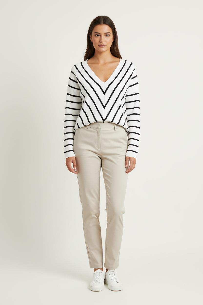 Pull Blanc et Noir - Taille S/36 de la marque Gerard Darel | PARAD56371 - Vendu par Paradigme - Image 1