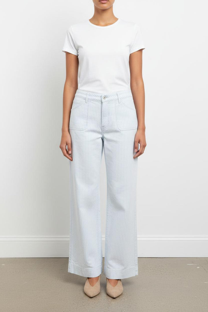 Pantalon Rayé Bleu - Taille XL/42 de la marque Karl Marc John | PARAD56376 - Vendu par Paradigme - Image 1