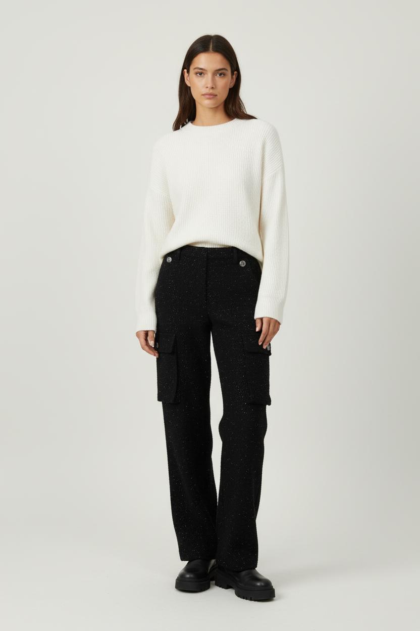 Pantalon Cargo Noir - Taille S/36 de la marque Maje | PARAD56431 - Vendu par Paradigme - Image 1