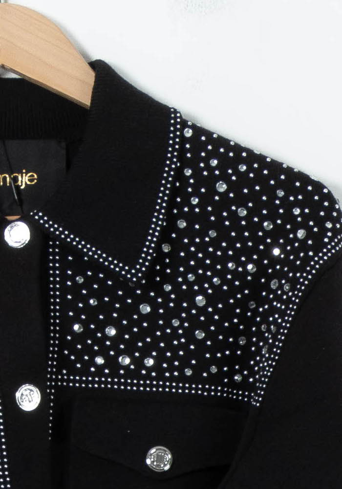 Veste Noire et Blanche - Taille S/36 de la marque Maje | PARAD56433 - Vendu par Paradigme - Image 3