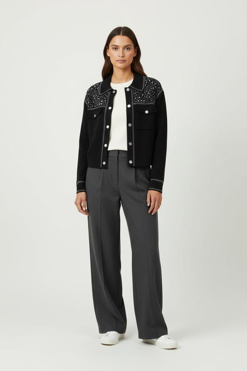 Veste Noire et Blanche - Taille S/36 de la marque Maje | PARAD56433 - Vendu par Paradigme - Image 1