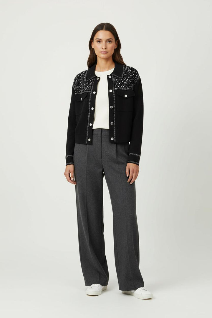 Veste Noire et Blanche - Taille S/36 de la marque Maje | PARAD56433 - Vendu par Paradigme - Image 1