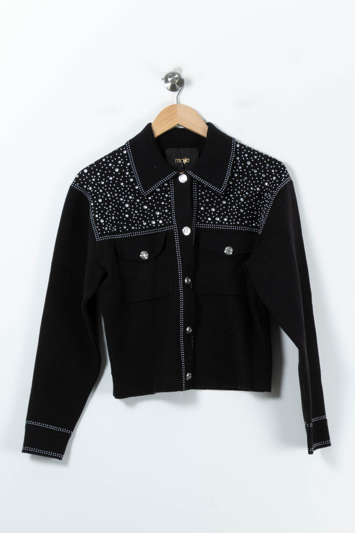 Veste Noire et Blanche - Taille S/36 de la marque Maje | PARAD56433 - Vendu par Paradigme - Image 2