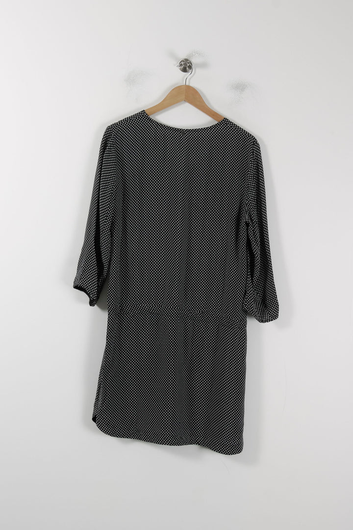 Robe Courte Noire à Pois Blancs - Taille L/40 de la marque I.Code | PARAD56445 - Vendu par Paradigme - Image 4