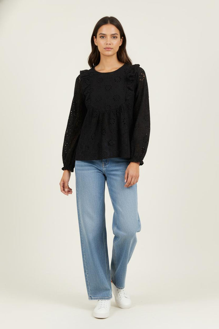 Blouse Noire - Taille S/36 de la marque La Petite Etoile | PARAD56521 - Vendu par Paradigme - Image 1