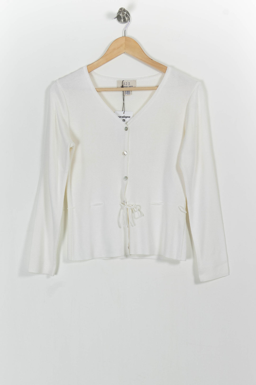 Cardigan Blanc - Taille M/38 de la marque Maison 123 | PARAD56536 - Vendu par Paradigme - Image 2
