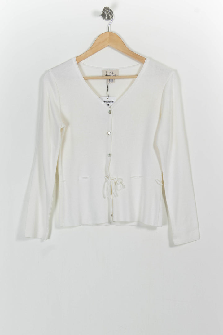 Cardigan Blanc - Taille M/38 de la marque Maison 123 | PARAD56536 - Vendu par Paradigme - Image 2