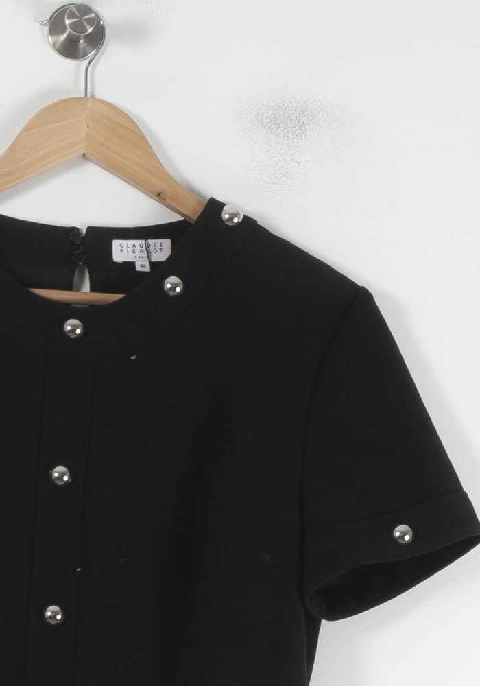 Robe Courte Noire - Taille L/40 de la marque Claudie Pierlot | PARAD56545 - Vendu par Paradigme - Image 3