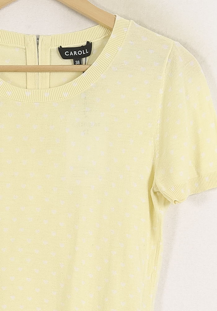 Pull Jaune - Taille M/38 de la marque Caroll | PARAD56785 - Vendu par Paradigme - Image 3