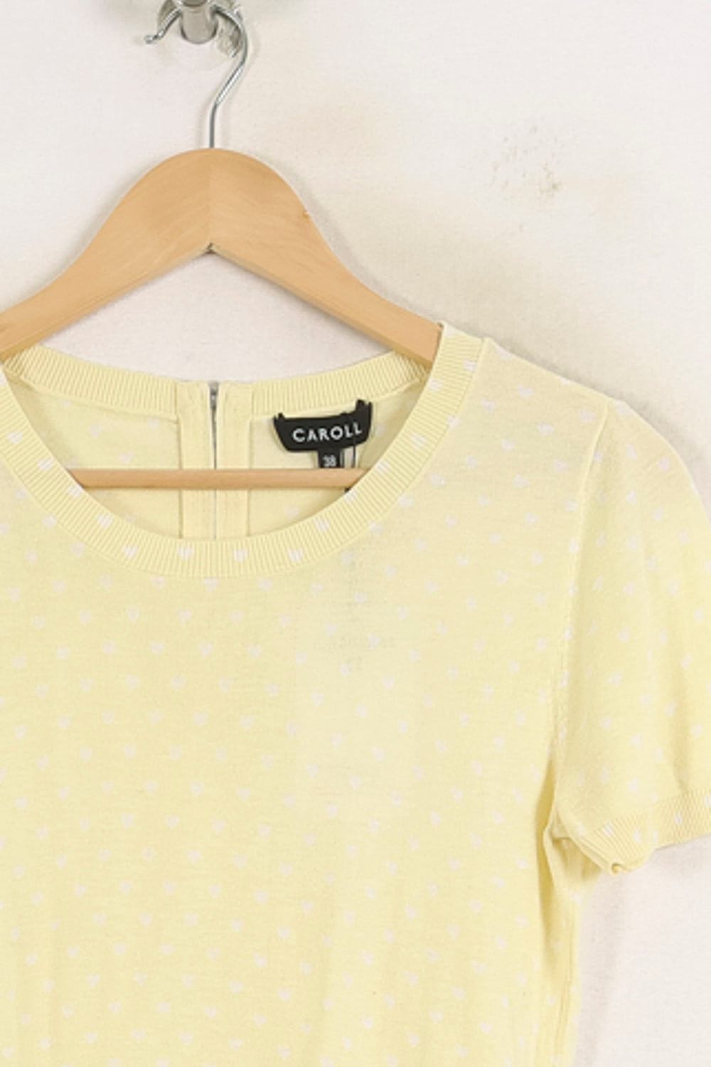 Pull Jaune - Taille M/38 de la marque Caroll | PARAD56785 - Vendu par Paradigme - Image 2