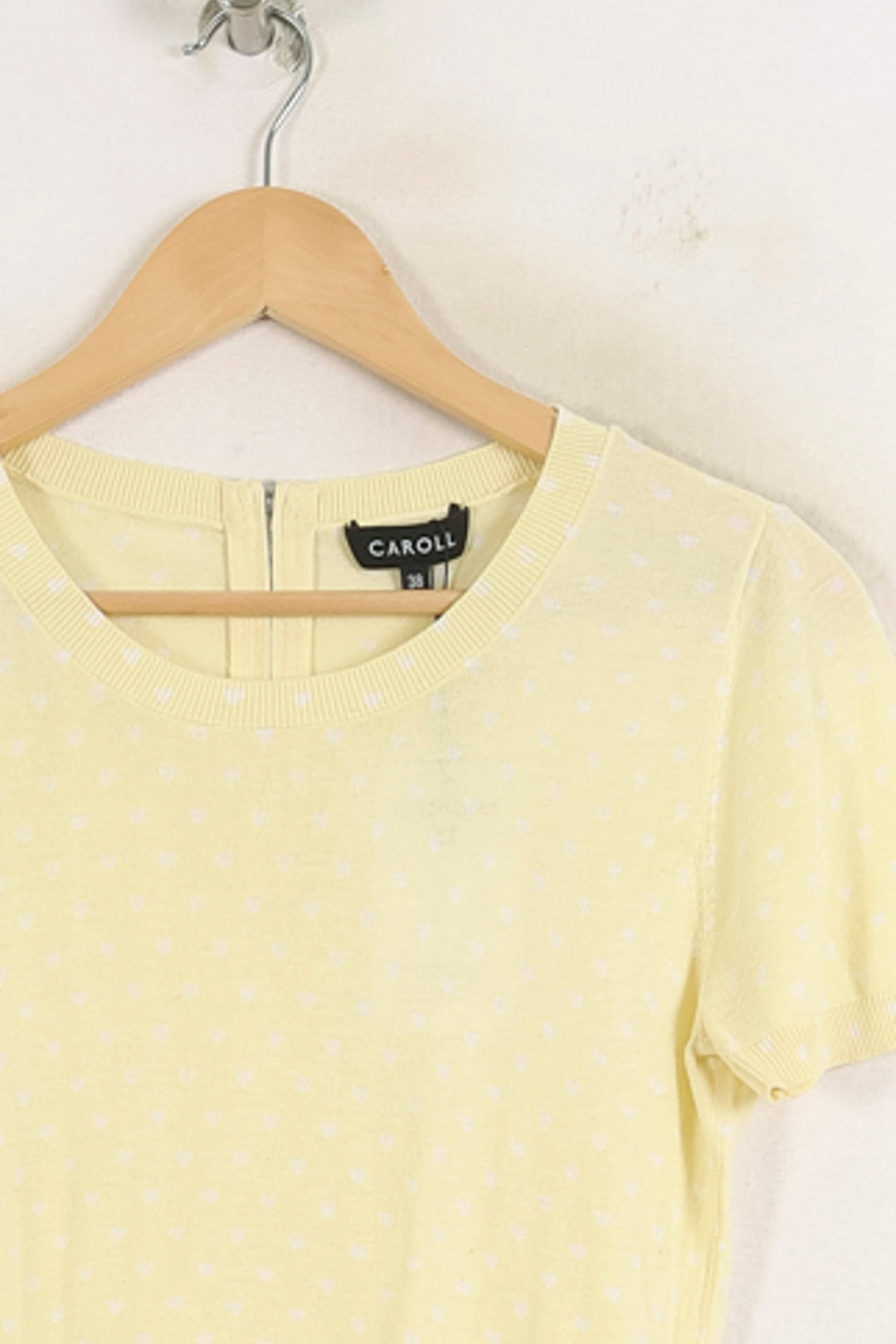 Pull Jaune - Taille M/38 de la marque Caroll | PARAD56785 - Vendu par Paradigme - Image 2