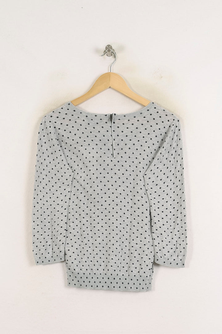 Pull Gris et Noir - Taille L/40 de la marque Caroll | PARAD56786 - Vendu par Paradigme - Image 4