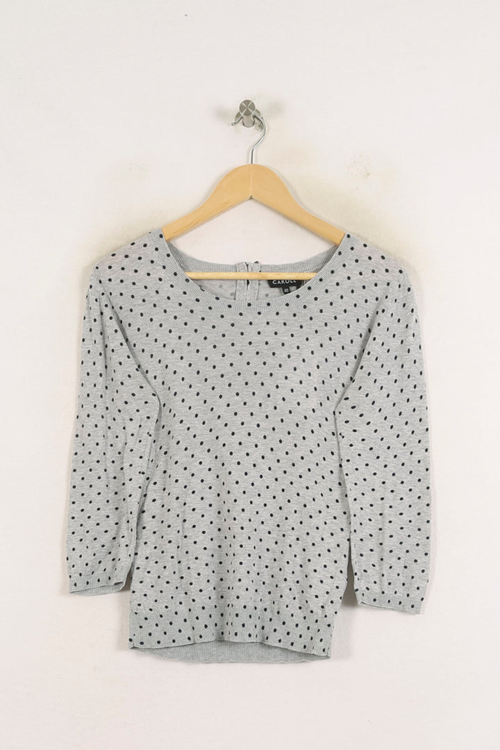 Pull Gris et Noir - Taille L/40 de la marque Caroll | PARAD56786 - Vendu par Paradigme - Image 2