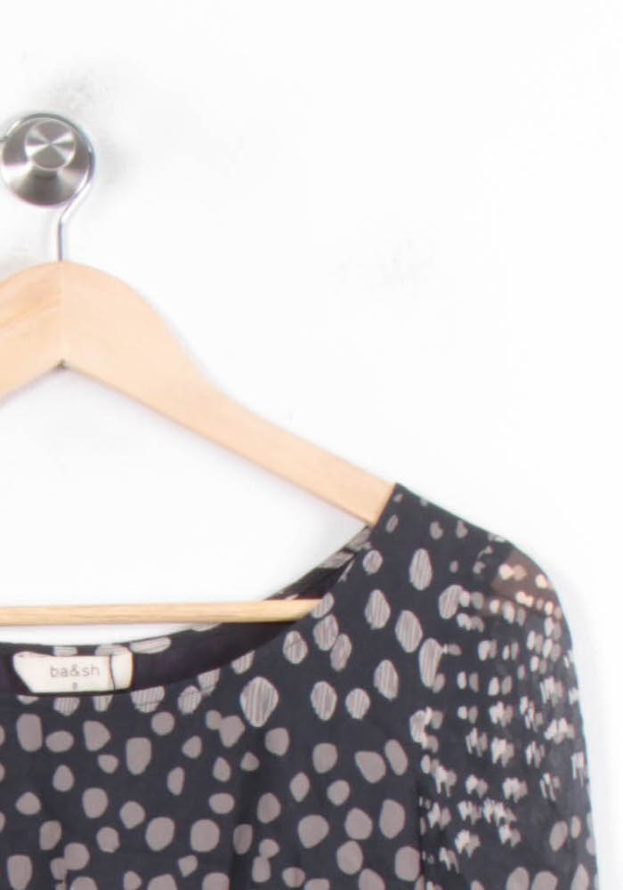 Robe Midi Noire et Beige - Taille XS/34 de la marque ba&sh | PARAD56790 - Vendu par Paradigme - Image 3