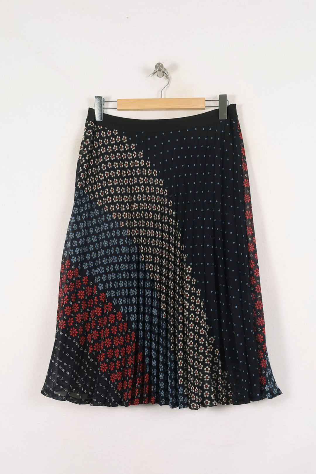 Jupe Plissée Bleu Marine et Rouge - Taille XL/42 de la marque Pablo | PARAD56801 - Vendu par Paradigme - Image 2
