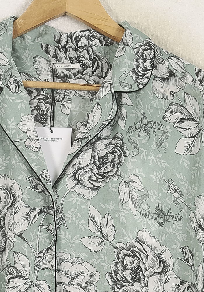 Chemise Verte et Blanche - Taille S/36 de la marque IKKS | PARAD56817 - Vendu par Paradigme - Image 3