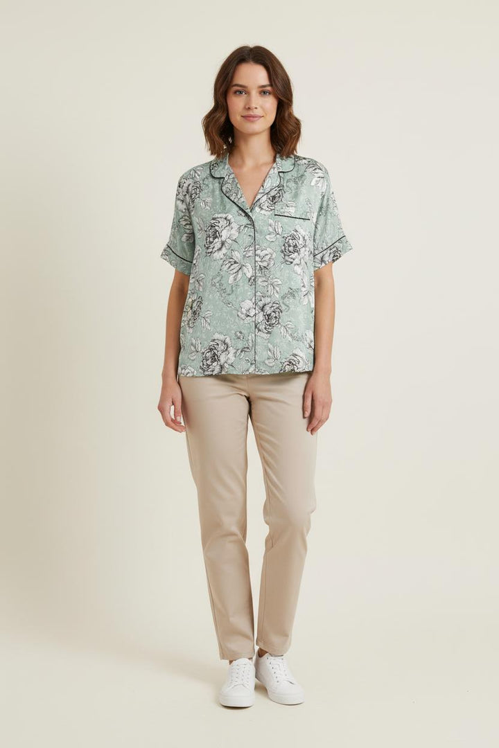 Chemise Verte et Blanche - Taille S/36 de la marque IKKS | PARAD56817 - Vendu par Paradigme - Image 1