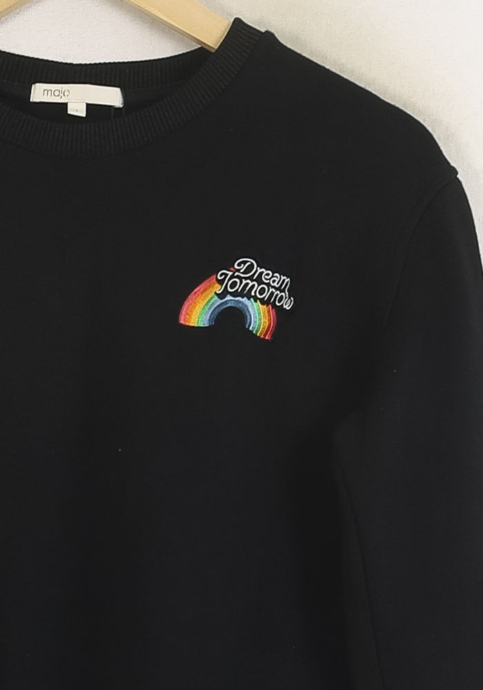 Sweatshirt Noir - Taille S/36 de la marque Maje | PARAD56819 - Vendu par Paradigme - Image 3
