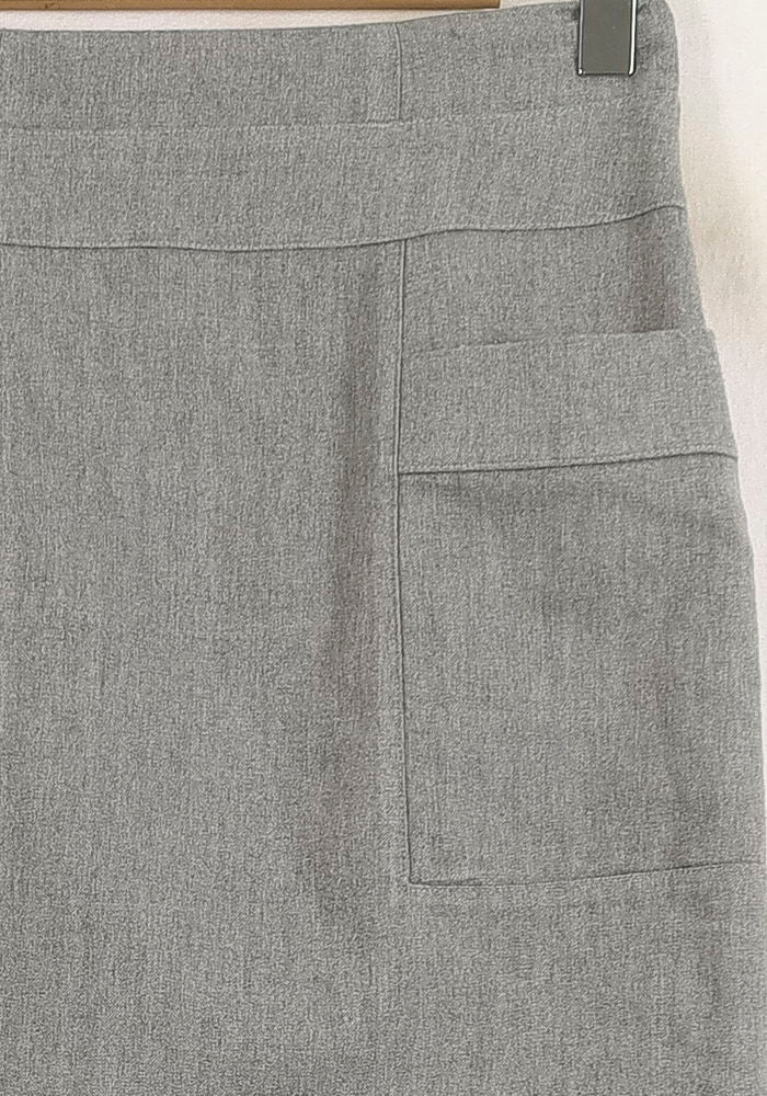 Jupe Droite Grise - Taille M/38 de la marque Caroll | PARAD56837 - Vendu par Paradigme - Image 3