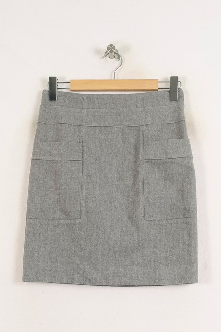 Jupe Droite Grise - Taille M/38 de la marque Caroll | PARAD56837 - Vendu par Paradigme - Image 2