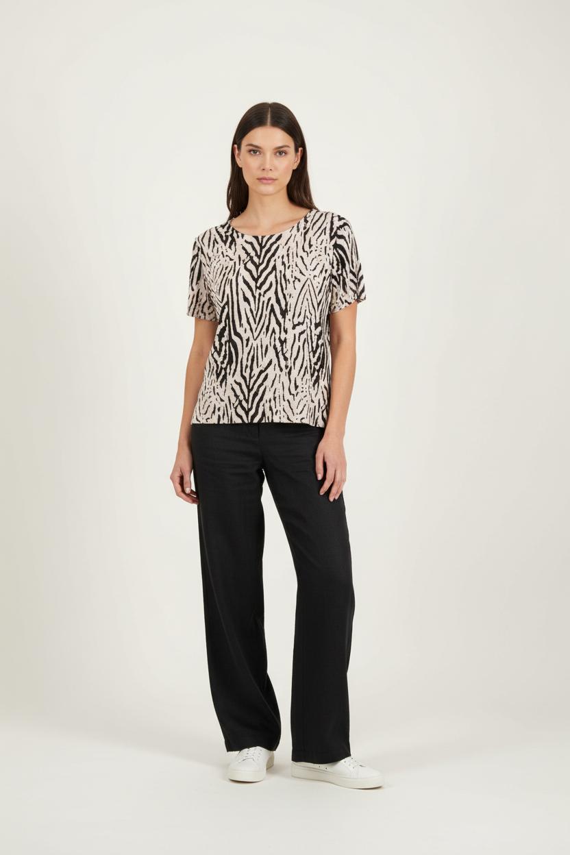 Pull Beige et Noir - Taille M/38 de la marque Caroll | PARAD56847 - Vendu par Paradigme - Image 1