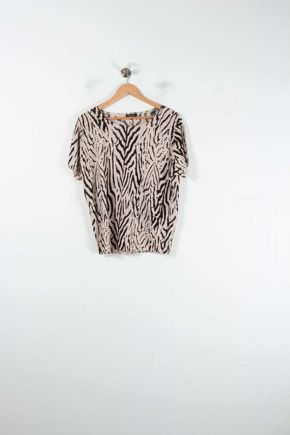 Pull Beige et Noir - Taille M/38 de la marque Caroll | PARAD56847 - Vendu par Paradigme - Image 2