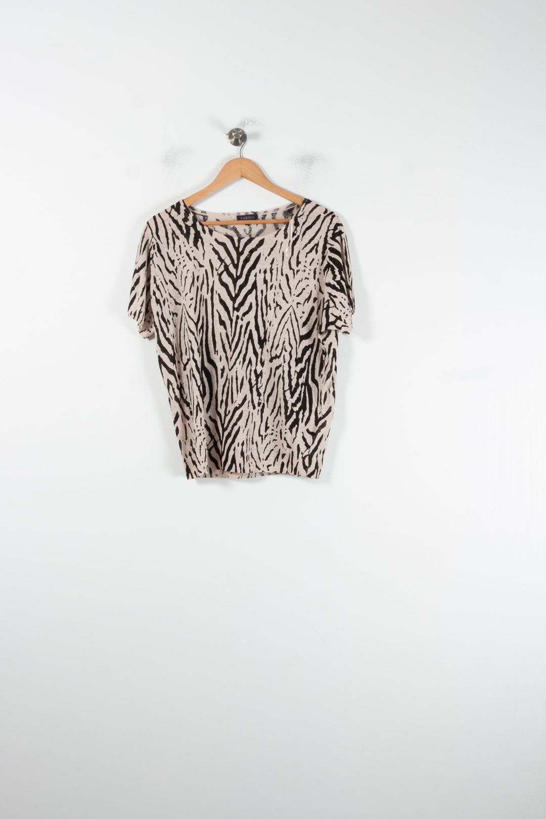 Pull Beige et Noir - Taille M/38 de la marque Caroll | PARAD56847 - Vendu par Paradigme - Image 2