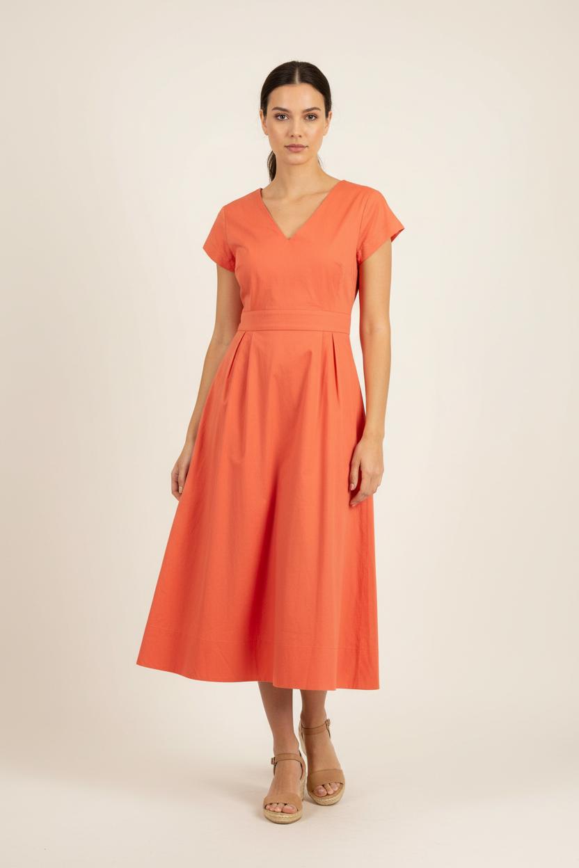 Robe Longue Orange - Taille M/38 de la marque Tara Jarmon | PARAD56849 - Vendu par Paradigme - Image 1