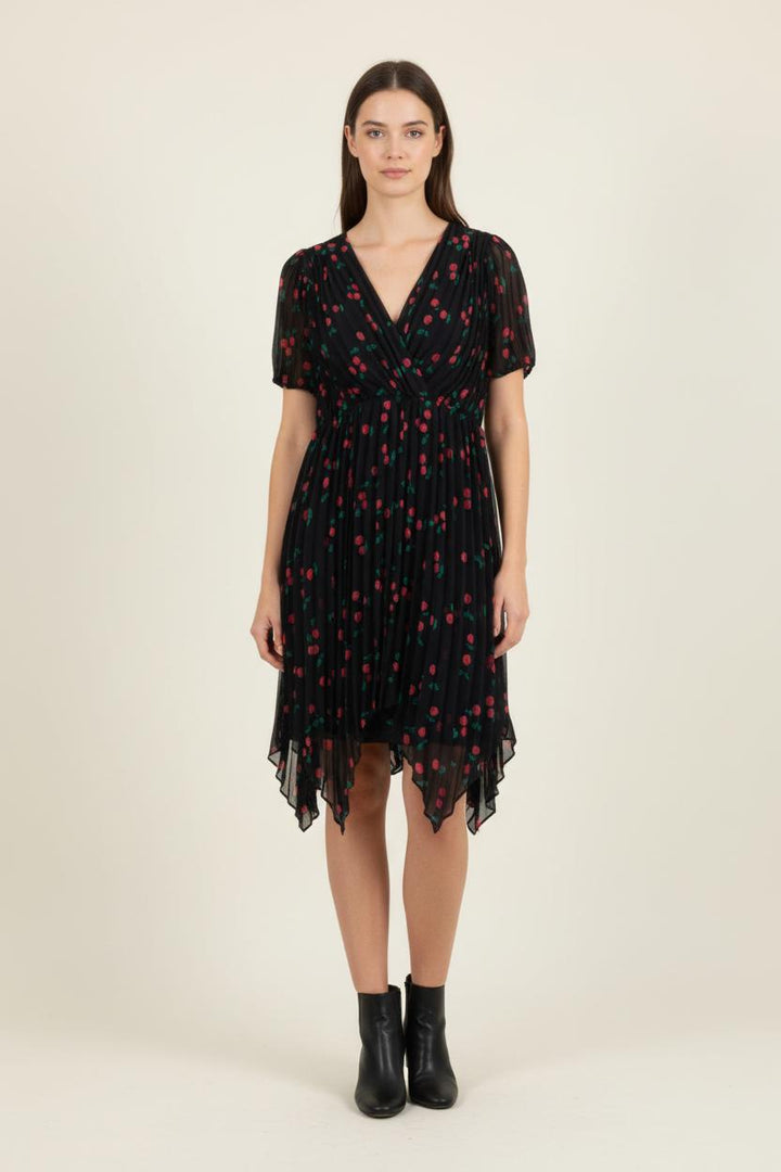 Robe Longue Noire et Rouge - Taille L/40 de la marque The Kooples | PARAD56852 - Vendu par Paradigme - Image 1