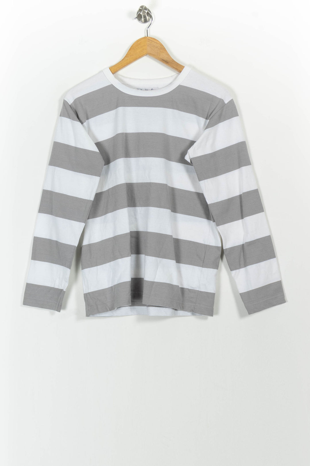 T-shirt Manches Longues Gris et Blanc - Taille M/38 de la marque Agnès b. | PARAD56855 - Vendu par Paradigme - Image 2