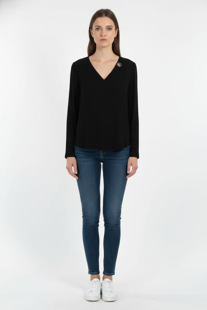 Blouse Noire - Taille S/36 de la marque Sandro | PARAD56863 - Vendu par Paradigme - Image 1
