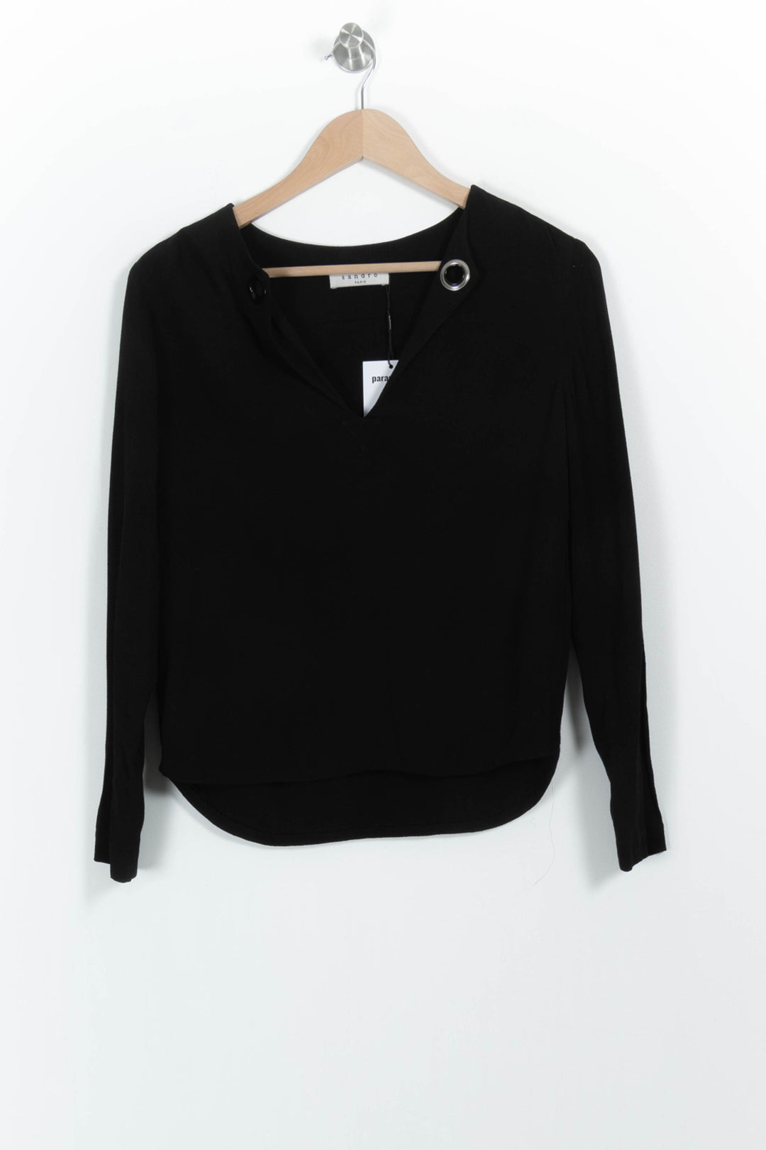 Blouse Noire - Taille S/36 de la marque Sandro | PARAD56863 - Vendu par Paradigme - Image 2