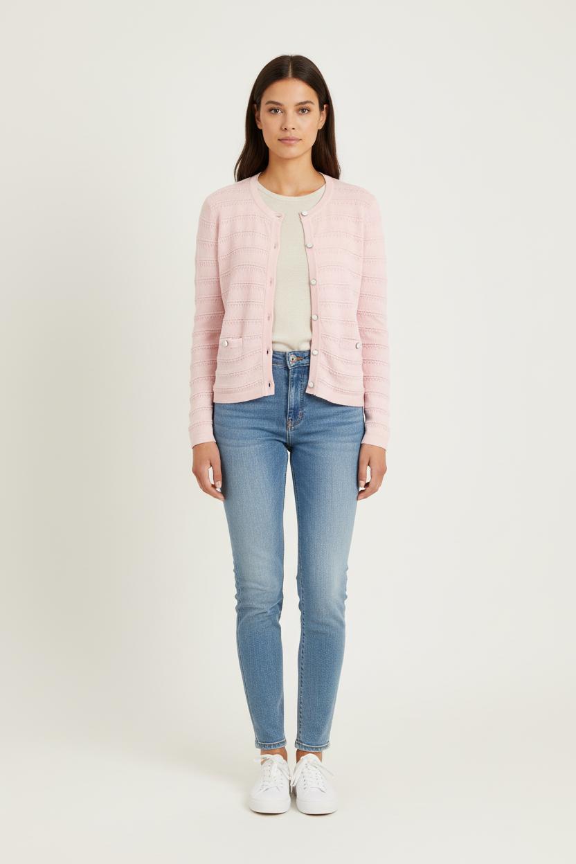 Cardigan Rose - Taille S/36 de la marque Claudie Pierlot | PARAD56897 - Vendu par Paradigme - Image 1